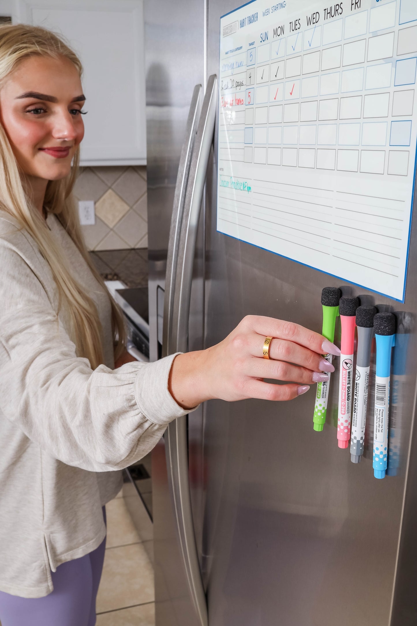 SuccessMkr Habit Tracker Magnetic Whiteboard