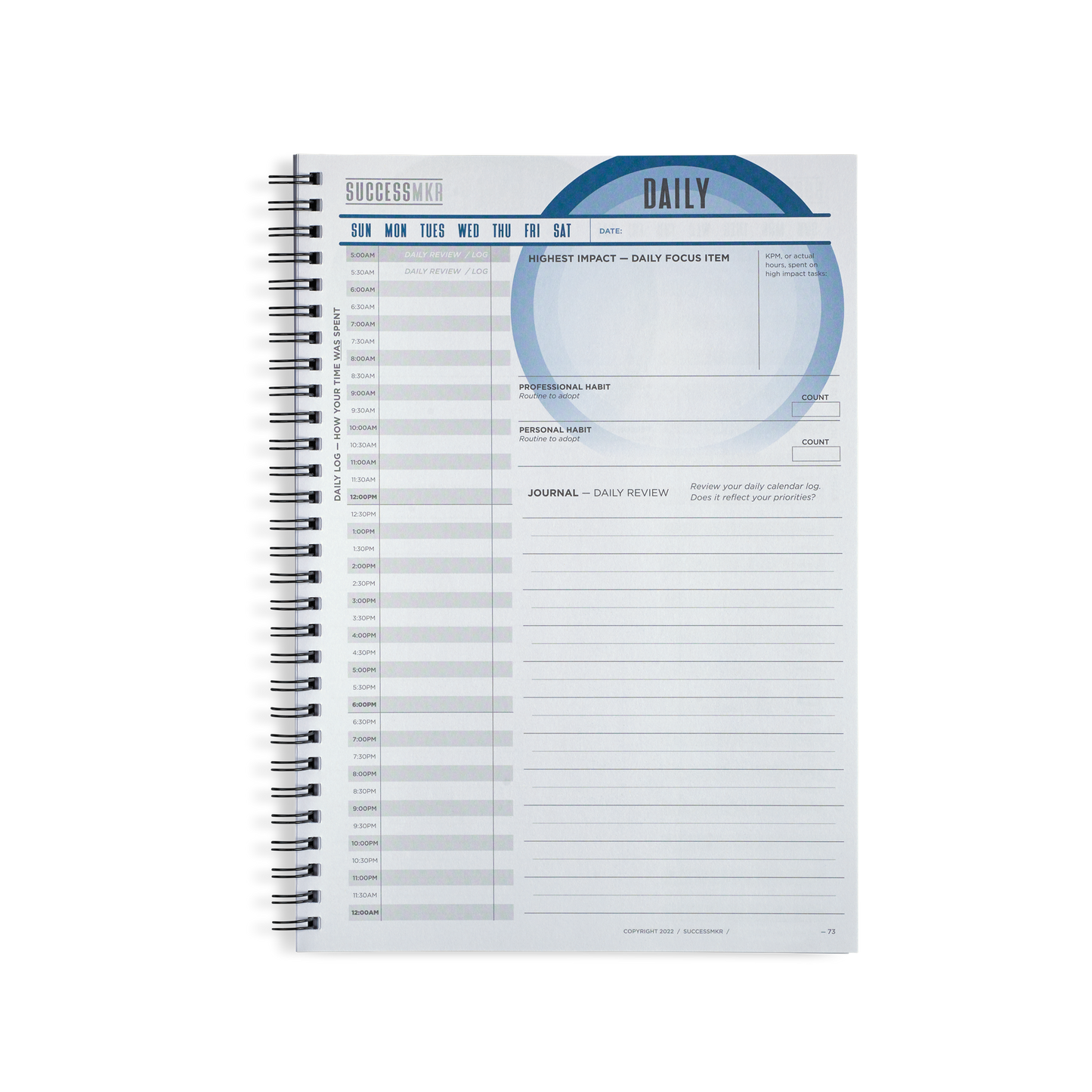 SuccessMkr Journal Blue