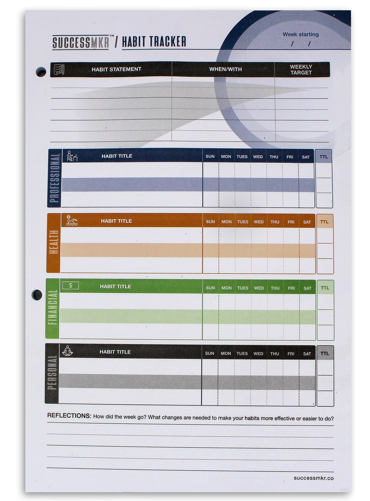 Habit Tracker Notepad