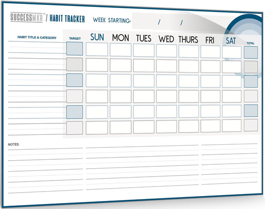 SuccessMkr Habit Tracker Magnetic Whiteboard